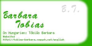 barbara tobias business card