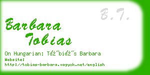 barbara tobias business card